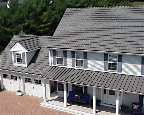 metal house with shingle roof|metal shingle style roofing.